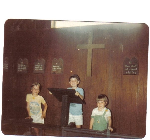 Perhaps my first sermon - 1980 (age 8)